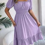 Freya Bennett | Ruffled A-Line Midi Dress For Women