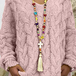Orion Cable Knit Hooded Pullover Sweater