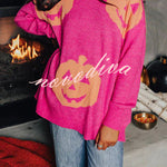 Hey Pumpkin Knit Loose Pullover Halloween Sweater
