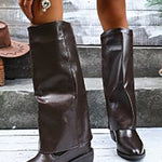 Retro Pointed-toe Slouch Boots