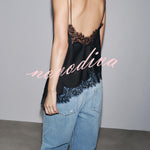 Sexy Lace Backless Camisole Top