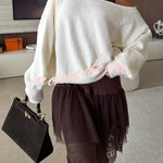 Upper East Chic Knit Wide Neck Long Sleeve Relaxed Sweater