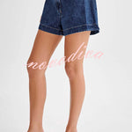 Abel Denim High Waist Relaxed Fit Shorts