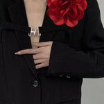 Satin Fabric Flower All-match Brooch