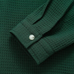 Long Sleeve Waffle Cuban Collar Shirt