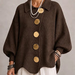 Karina - Oversized Collared Button Cardigan
