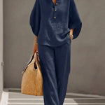 Maribel™ | Two-Piece Set with Batwing Sleeves and Wide Pants