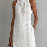 Jimena™ | Casual Embroidered Midi Dress with Mandarin Collar