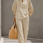 Maribel™ | Two-Piece Set with Batwing Sleeves and Wide Pants