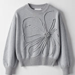'Annie' floral knit sweater