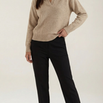 'Margaret' Casual Polo Shirt with V-Neck
