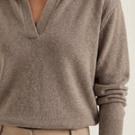 'Margaret' Casual Polo Shirt with V-Neck