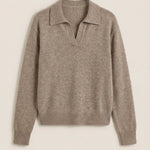 'Margaret' Casual Polo Shirt with V-Neck