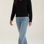 'Margaret' Casual Polo Shirt with V-Neck