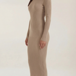 'Sheila' Striped Bodycon Midi Dress